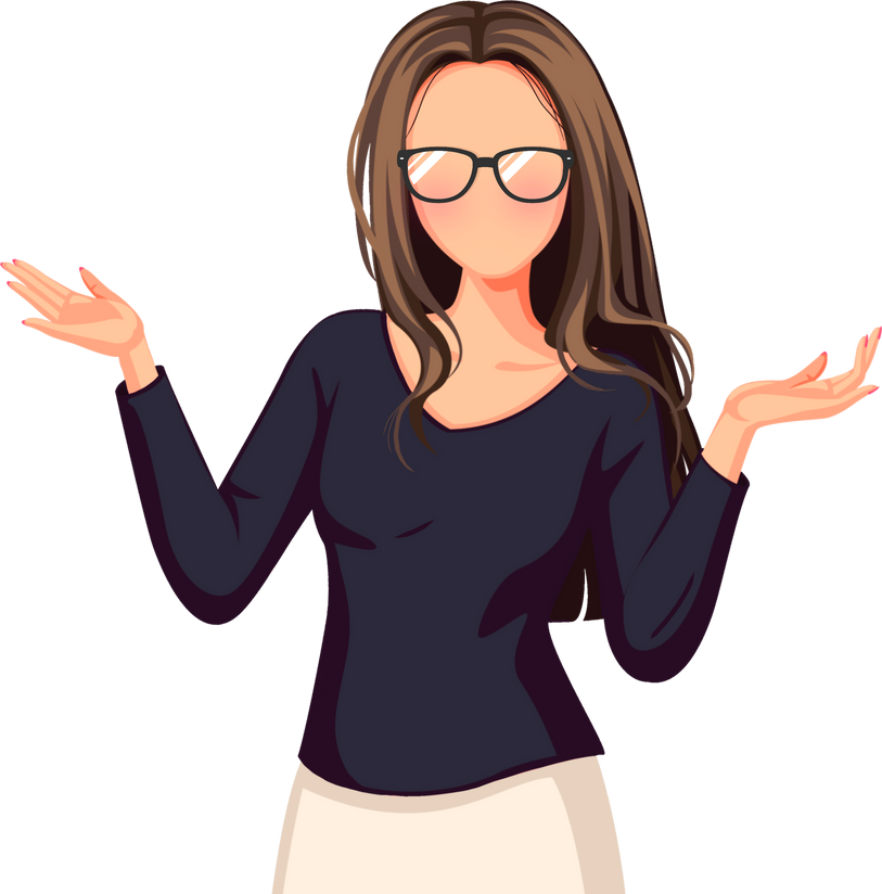 business woman with glasses